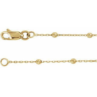 14KY GOLD 18" 0.85MM CABLE CHA