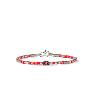 Rhodolite Pink Heishi Bracelet