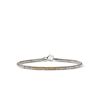 Gold and Silver Heishi Bracelet