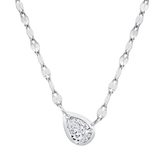Pear Solitaire Necklace