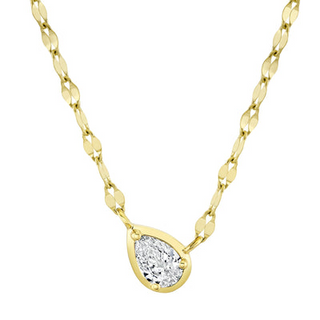 Pear Solitaire Necklace