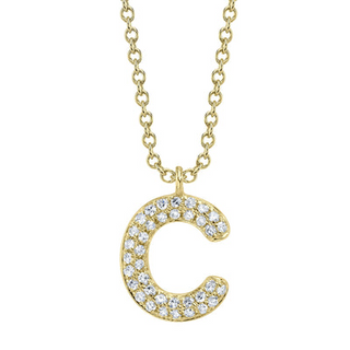 Initial "C" Necklace