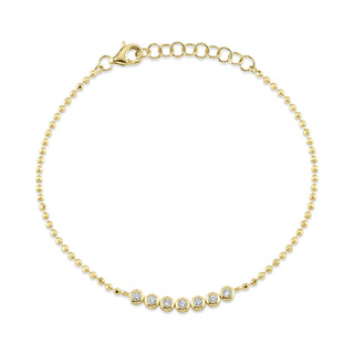 Diamond  Bead Chain Bracelet
