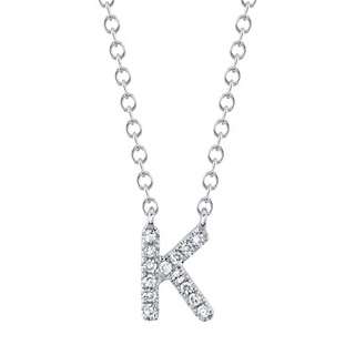 Diamond Initial "K" Necklace