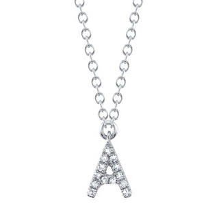 Tiny Initial "A" Necklace