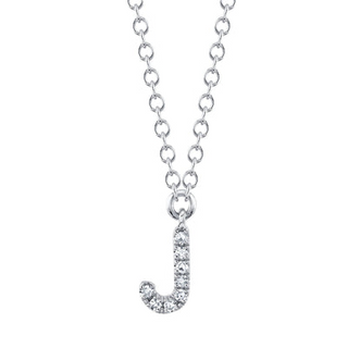 Tiny Initial "J" Necklace