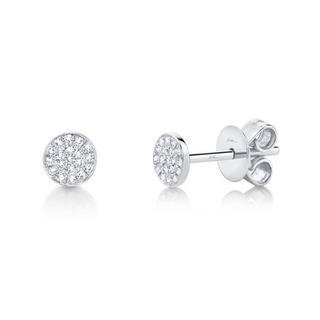 Diamond Pave Circle Studs