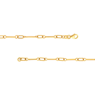 14KY GOLD 7.25" HOLLOW BAR AND