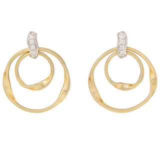 Hand Twisted Double Circle Earrings