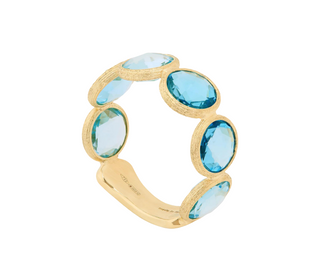 Blue Topaz Bezel Band