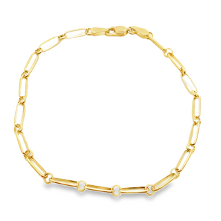 Oval And Round Open Link Bracelet