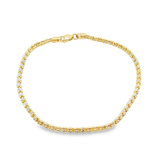 Two-tone Elongated Beaded Bracelet