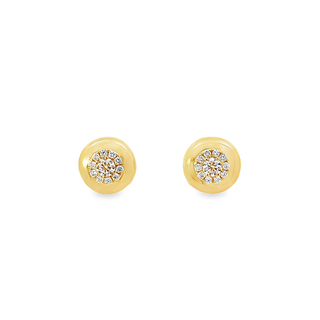 Diamond Button "Heirloomed" Studs