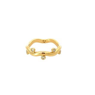 Diamond Wavy "Riva" Ring