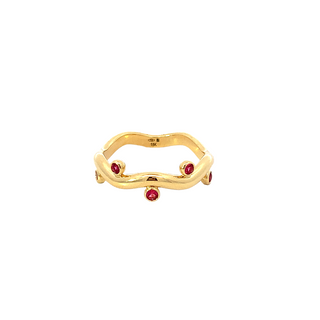 Ruby Wavy "Riva" Ring