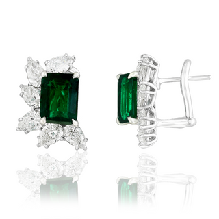 Emerald and Diamond Earrings