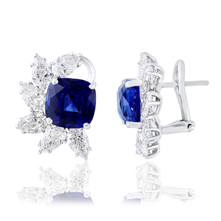 Sapphire and Diamond Earrings
