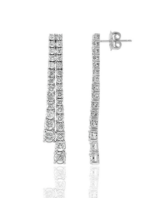 14KW GOLD 4.01CT DROP PAVE DIA