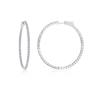 Diamond Hoop Earrings