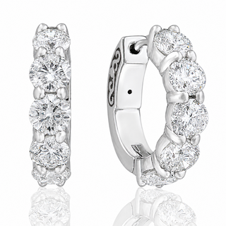 Diamond Huggie Hoops