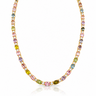 Multi color Sapphire Necklace
