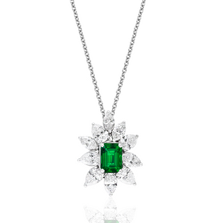Halo Emerald Necklace