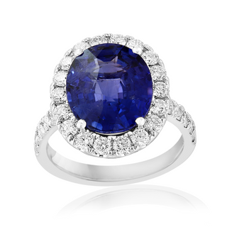 Sapphire Halo Ring
