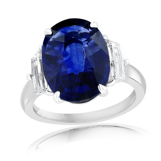 Sapphire Three stone Ring