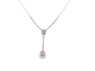 Pink Sapphire Lariat Necklace