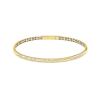 Scattered Flush Set Flexible Bangle