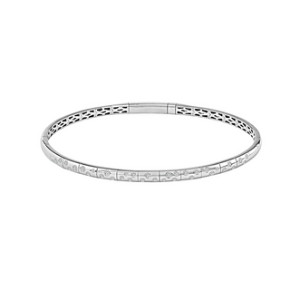 Scattered Flush Set Flexible Bangle