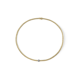 18KY GOLD 17.5" 0.23CT PAVE DI