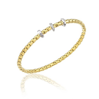 18K Y&W GOLD "STRETCH" 3.5MM B