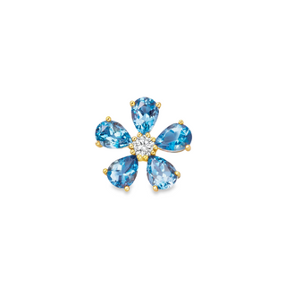True Blue Periwinkle Flower Charm