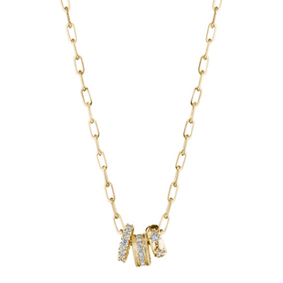 18KY GOLD 18" 0.63CT 3-RING CH