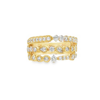 18KY GOLD 1.27CT TRIPLE BAND T