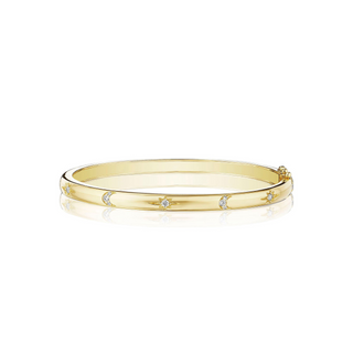 18KY GOLD 0.21CT DIAMOND MOON