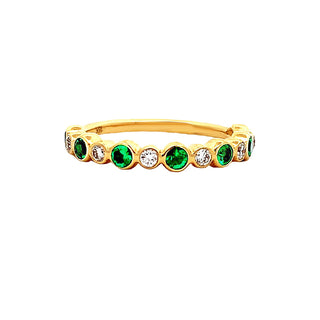 Emerald wedding band