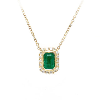 18KY GOLD 17" 0.43CT EMERALD-C