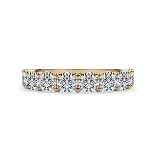 Round Brilliant Cut U Scallop 1/2 Eternity Band