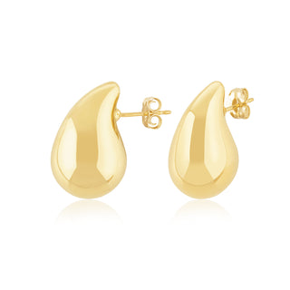 Puffed teardrop studs