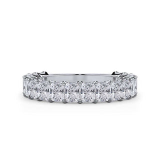 Radiant Cut U Scallop 3/4 Eternity Ring