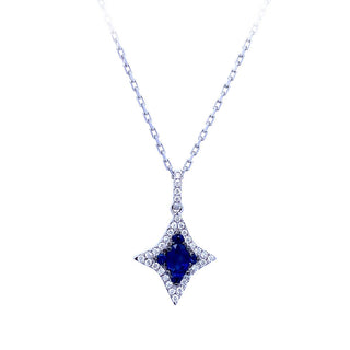 Pointed sapphire pendant