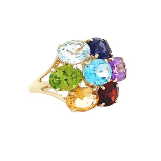 Vintage mixed-gem ring