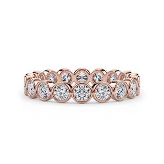 Round Brilliant Cut Bezel Set Eternity Band