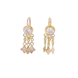 Vintage CZ chandelier earrings