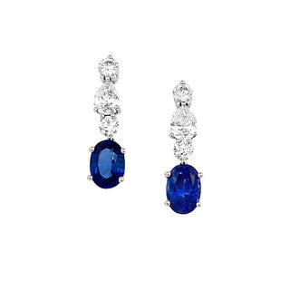 18KW SAPPHIRE DROP EARRINGS