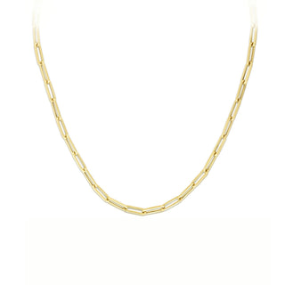 Gold paperclip necklace