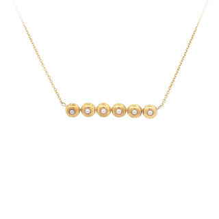 Vintage pearl bar necklace