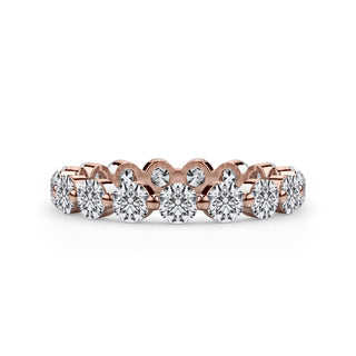 Round Brilliant Cut Single Prong Eternity Band